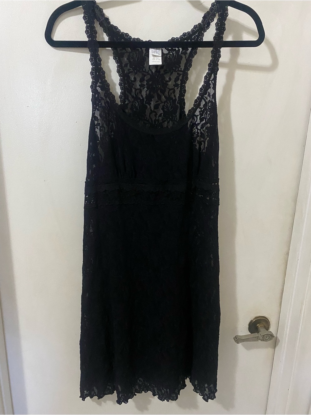 Hanky Panky Black Lace Chemise Large NWT